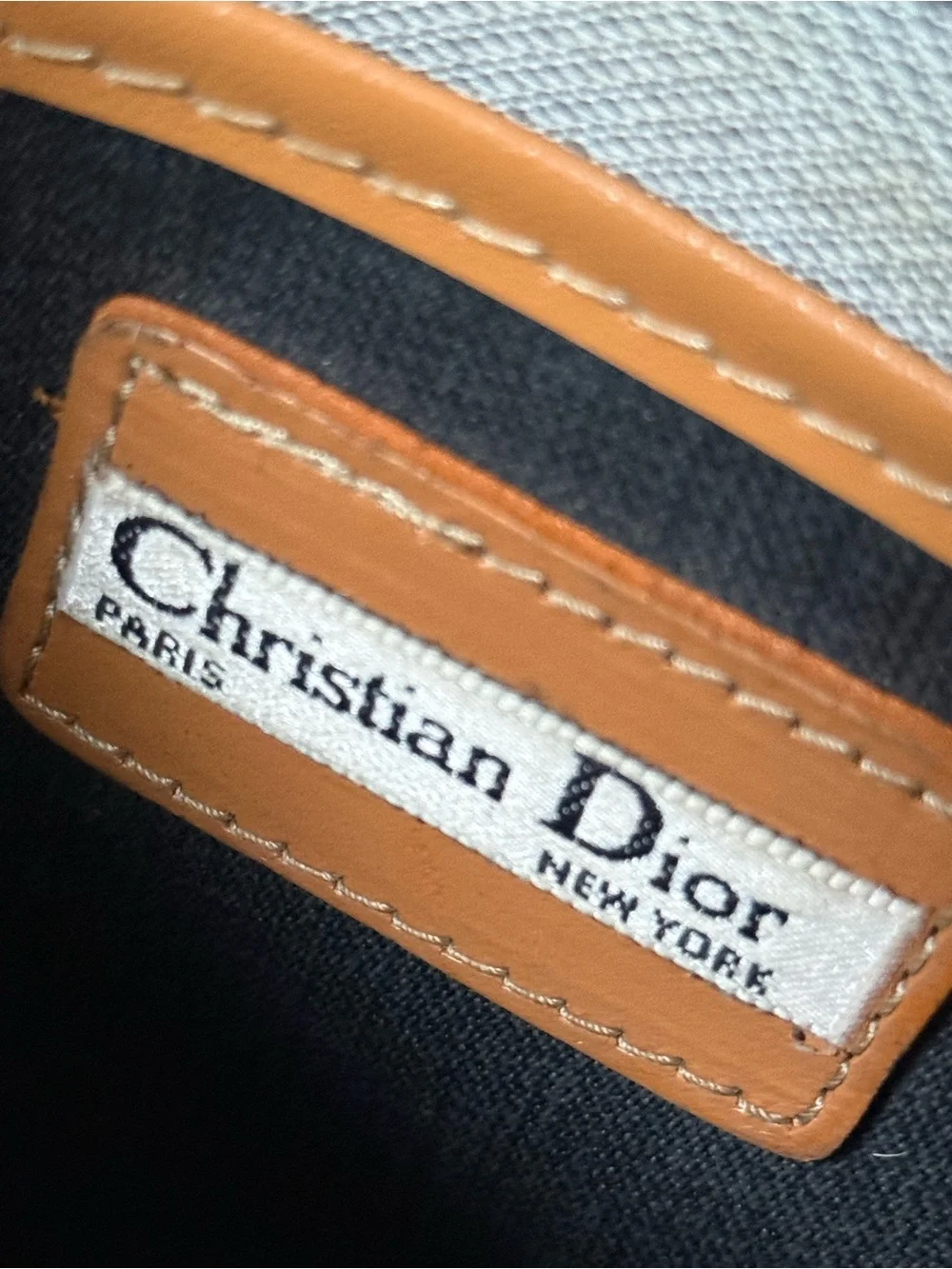 Christian Dior Vintage CD Logo Canvas Leather Toiletry Bag / Clutch Black - Picture 7 of 10